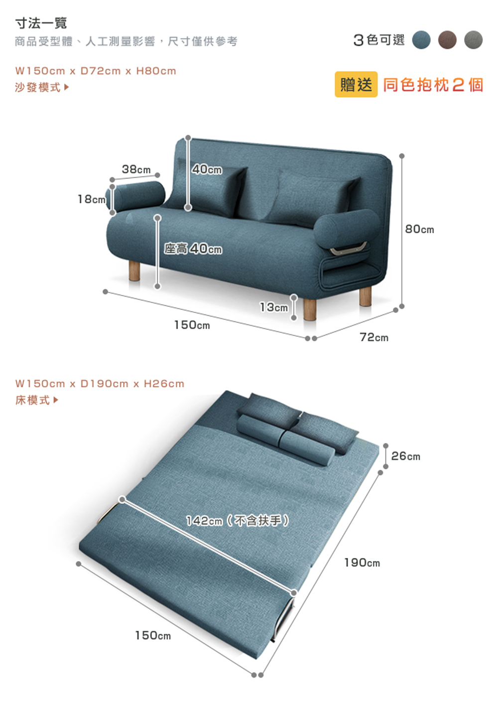 商品受型體、人工測量影響,尺寸僅供參考