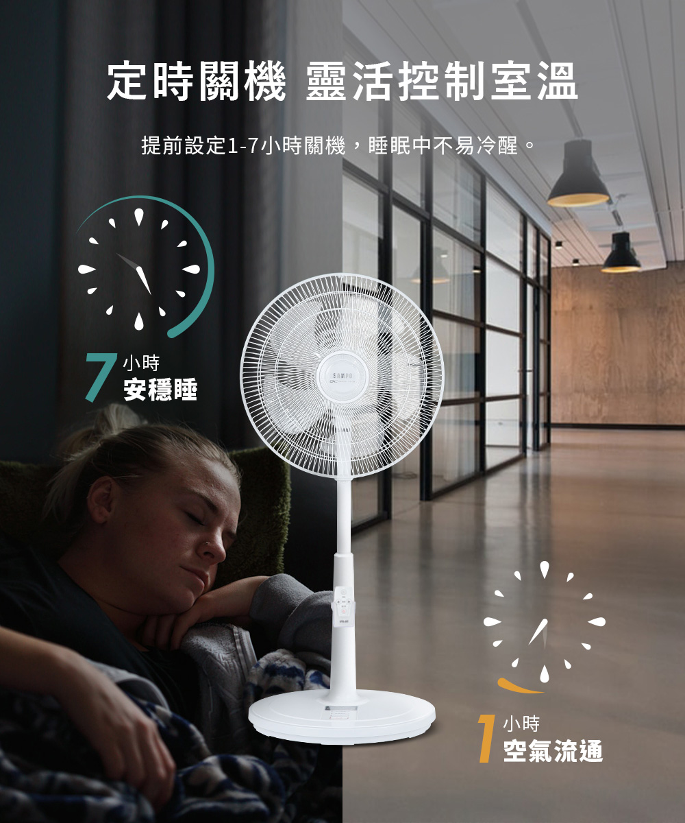 提前設定17小時關機,睡眠中不易冷醒。