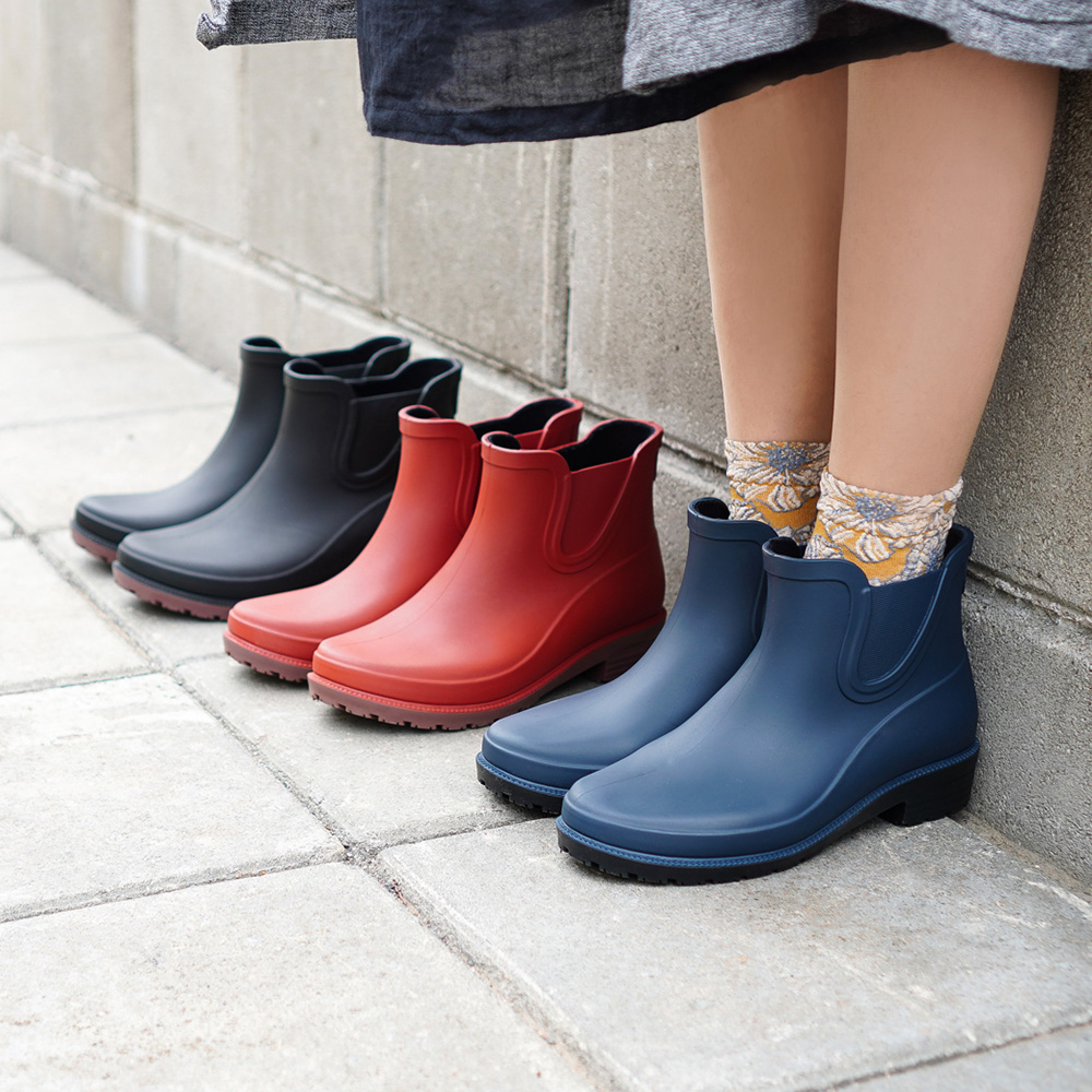 花見小路 手製鞋 現貨時尚短筒雨晴兩用高質感霧面雨靴 防水 短筒 雨靴 雨鞋 靴子 Momo購物網
