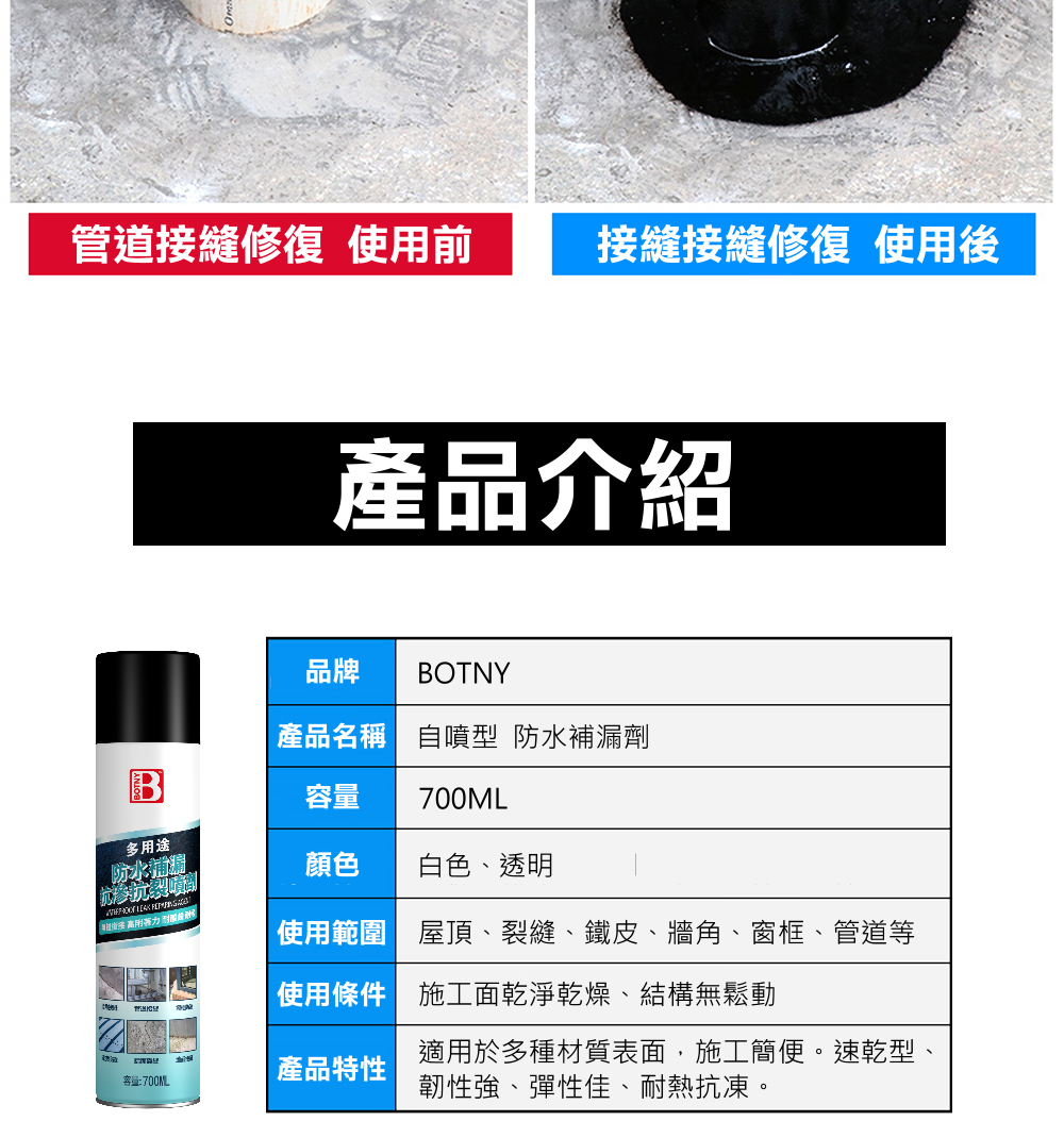 適用於多種材質表面,施工簡便。速乾型、