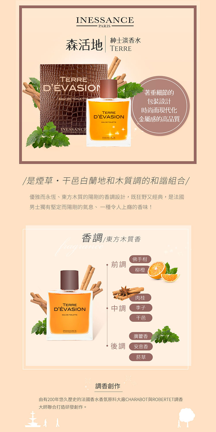 由有200年悠久歷史的法國香水香氛原料大廠CHARABOT與ROBERTET調香