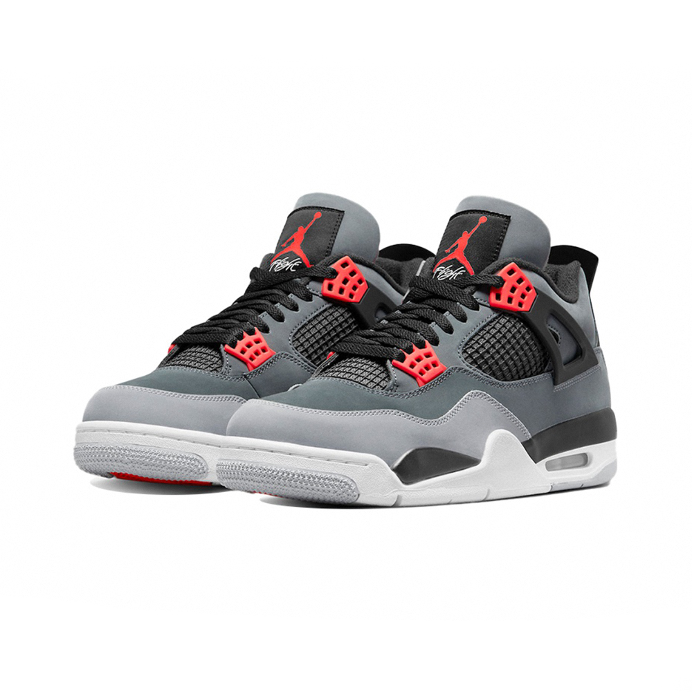 Air Jordan 4 Retro Infrared GS 黑灰紅紅外線大童408452-061 - PChome