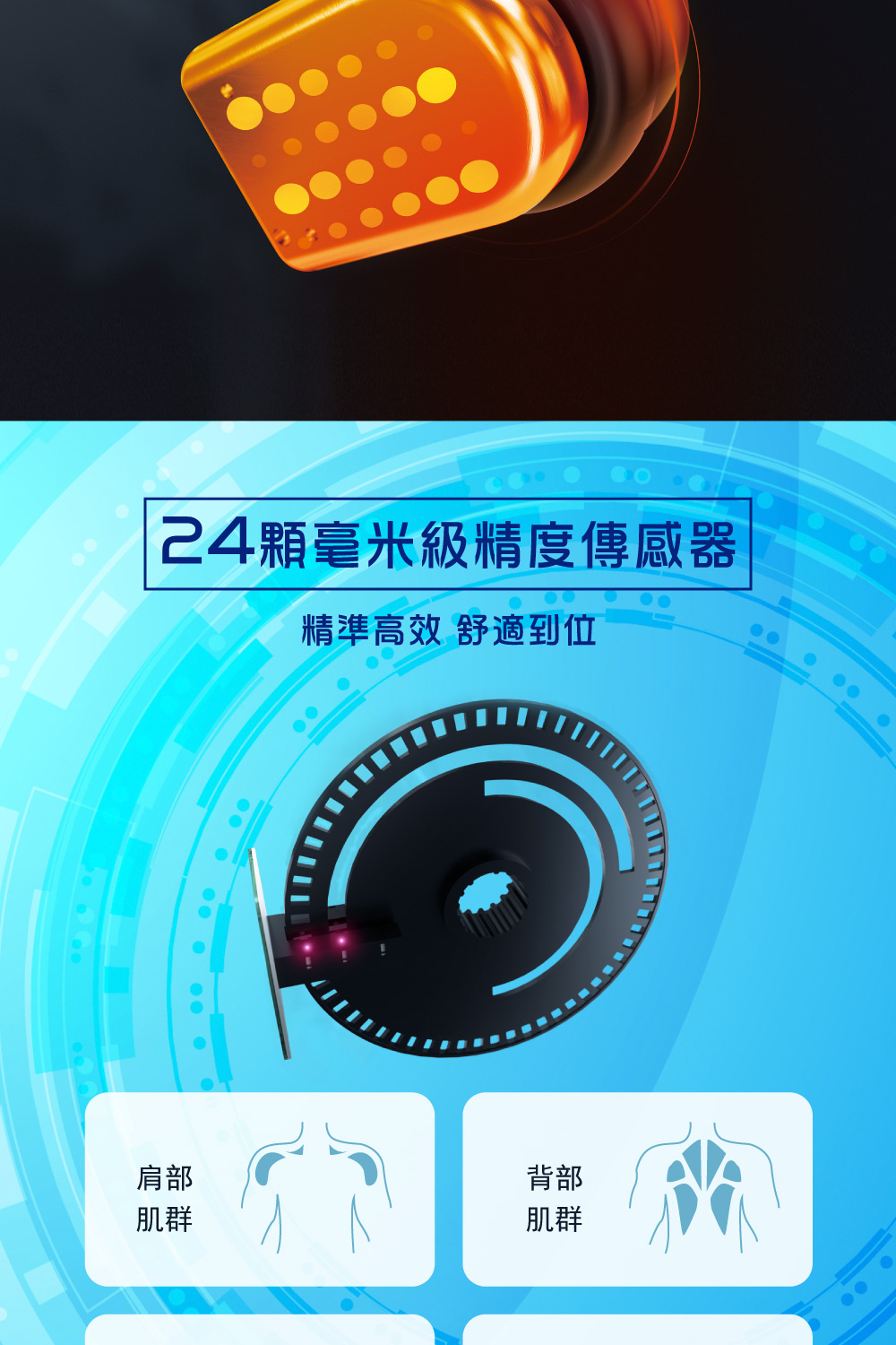 24顆毫米級精度傳感器