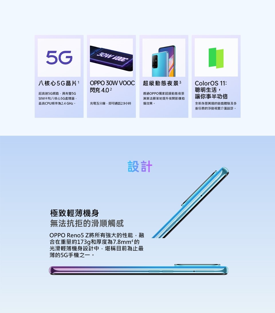 OPPO Reno5 Z將所有強大的性能,融