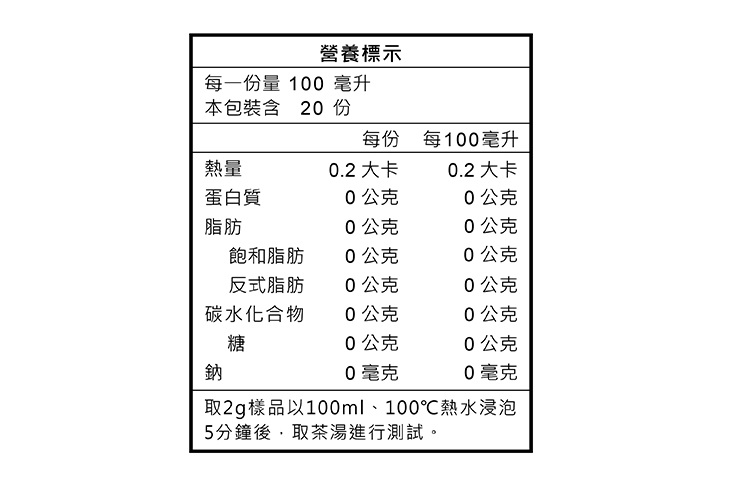 取2g樣品以100ml、100熱水浸泡