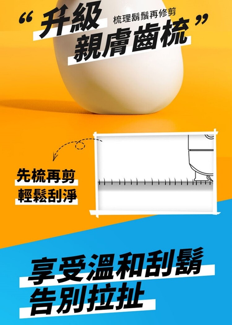 梳理鬍鬚再修剪