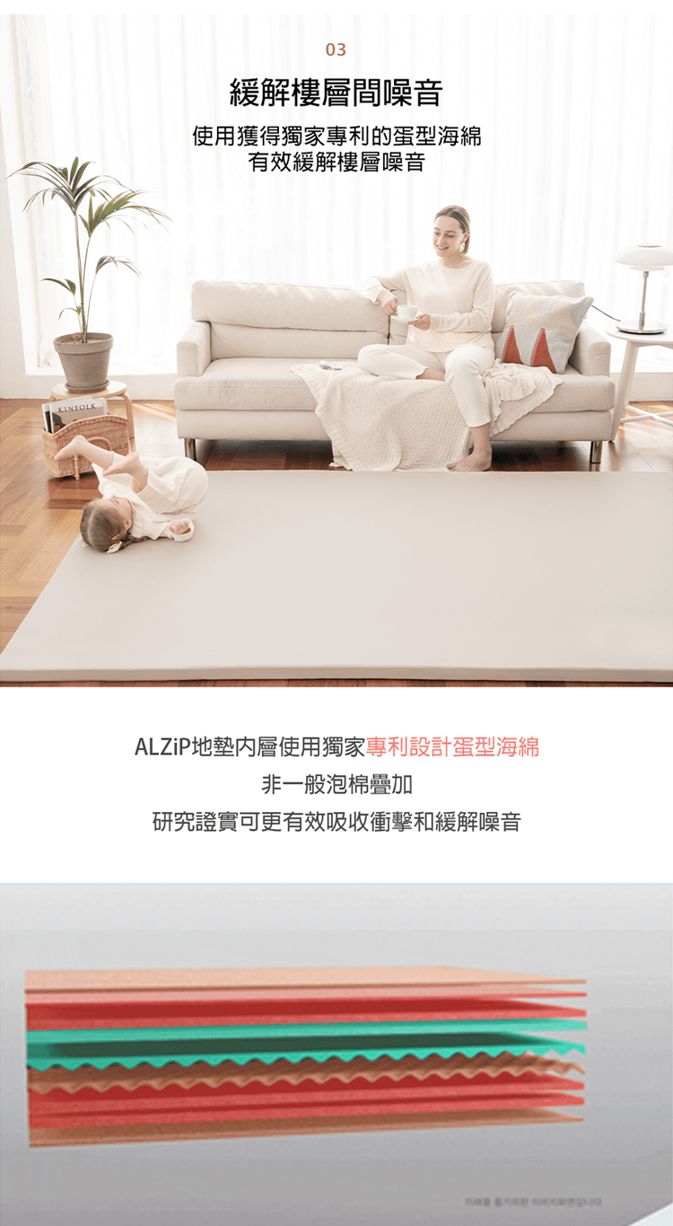 Alzipmat - 韓國 S系列200x120CM無縫式地墊 - 銀河灰地墊