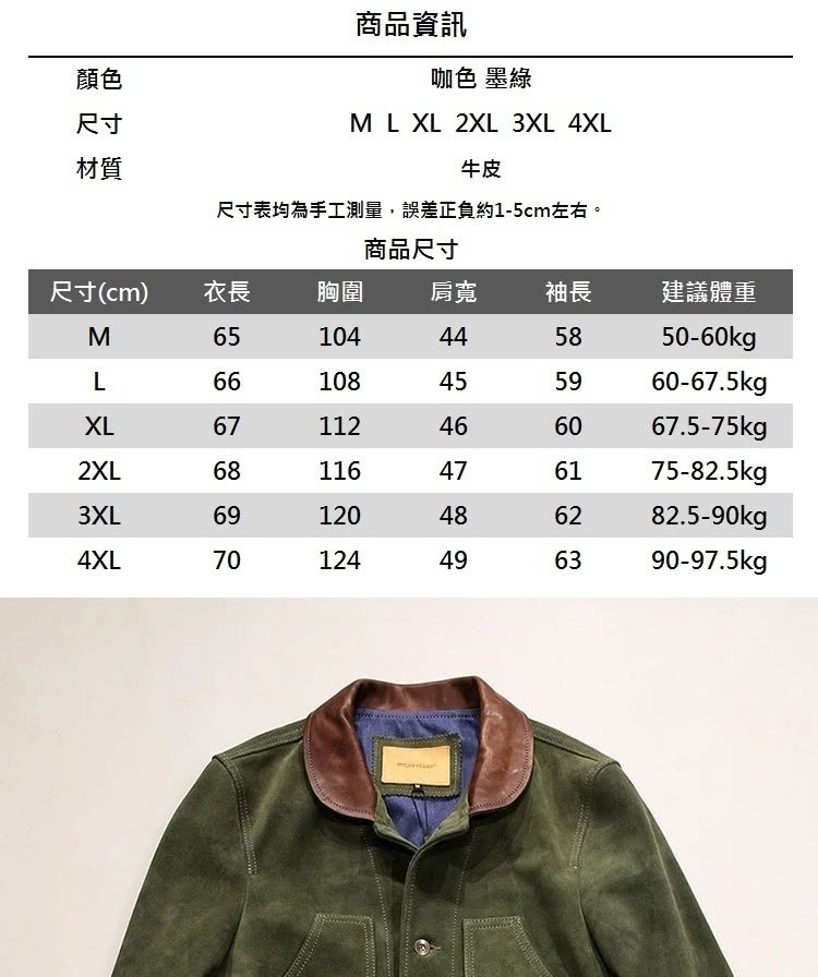 尺寸表均為手工測量,誤差正負約15cm左右。