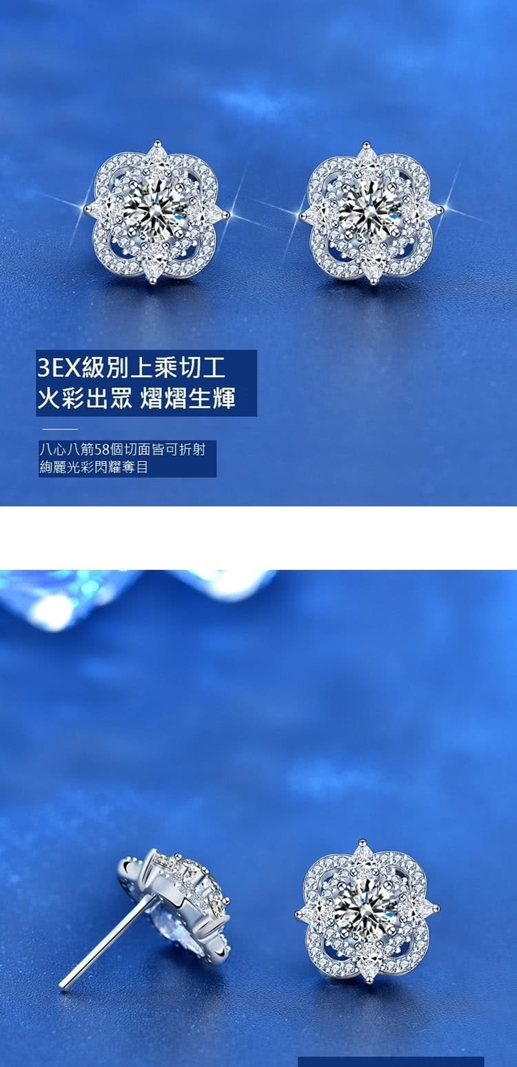 BEX級別上乘切工 火彩出眾 熠熠生輝 八心八箭58個切面皆可折射 絢麗光彩閃耀奪目 