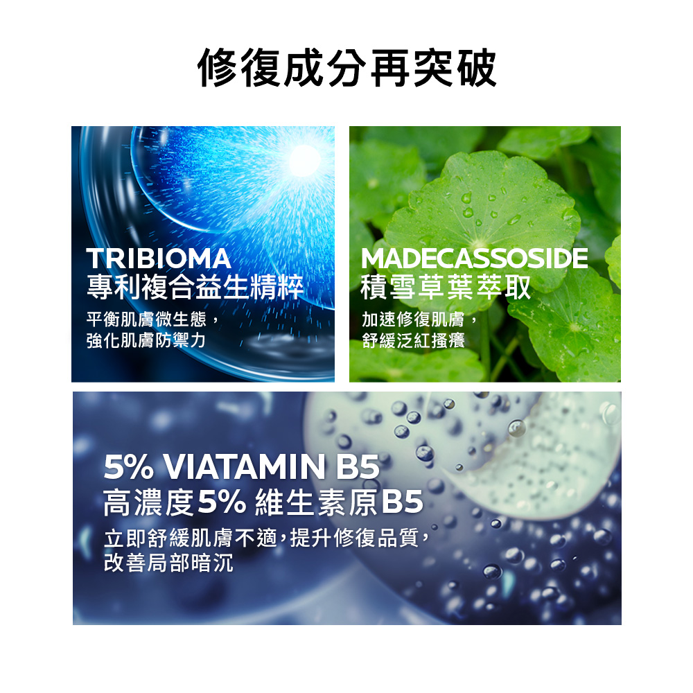 立即舒緩肌膚不適,提升修復品質,