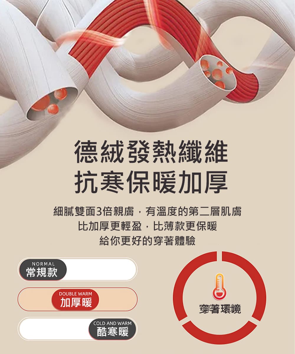 細膩雙面3倍親膚,有溫度的第二層肌膚