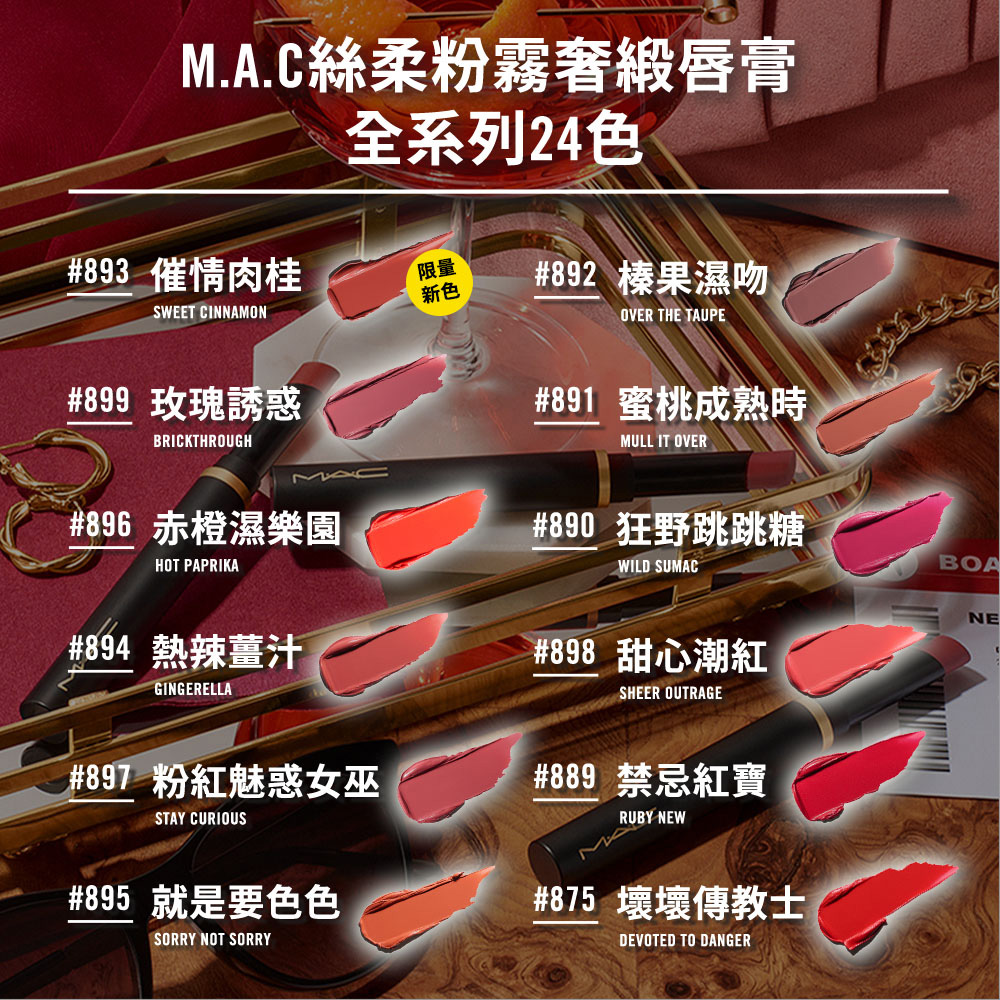 M.A.C絲柔粉霧奢緞唇膏