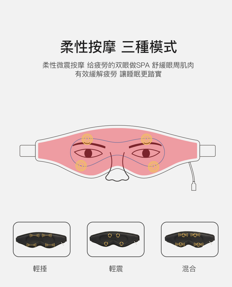柔性微震按摩 给疲勞的双眼做SPA 舒緩眼周肌肉