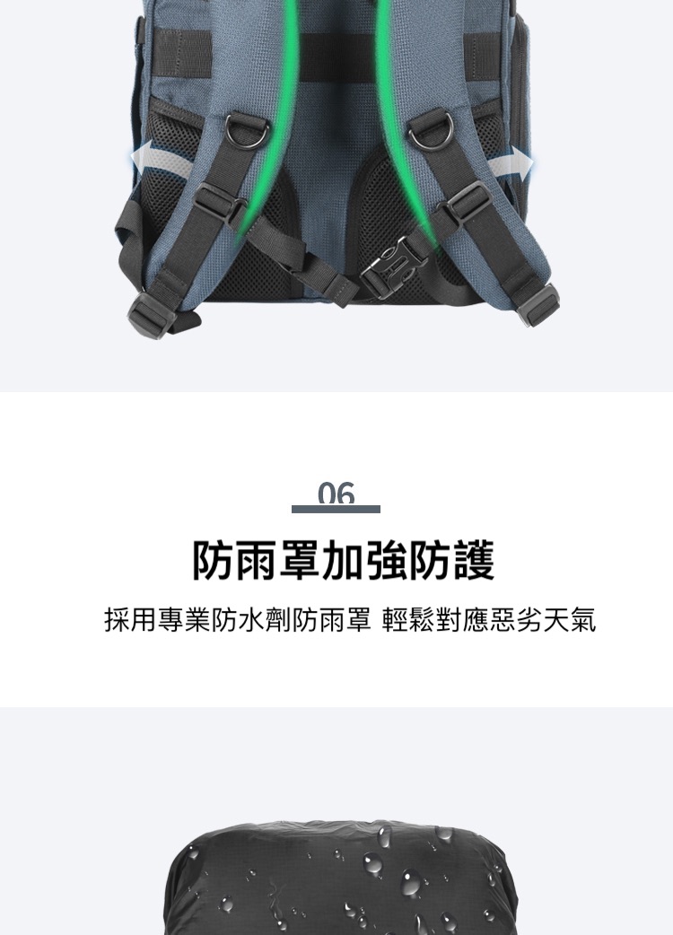 防雨罩加強防護 採用專業防水劑防雨罩 輕鬆對應惡劣天氣 