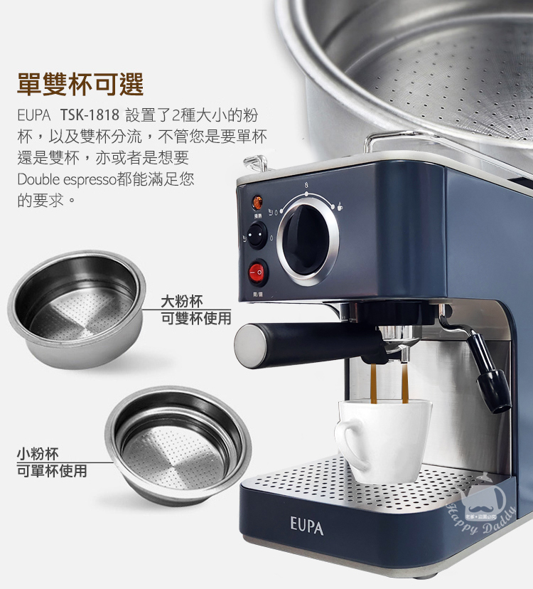 EUPA TSK1818 設置了2種大小的粉