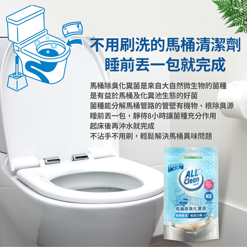 菌種能分解馬桶管路的管壁有機物、根除臭源