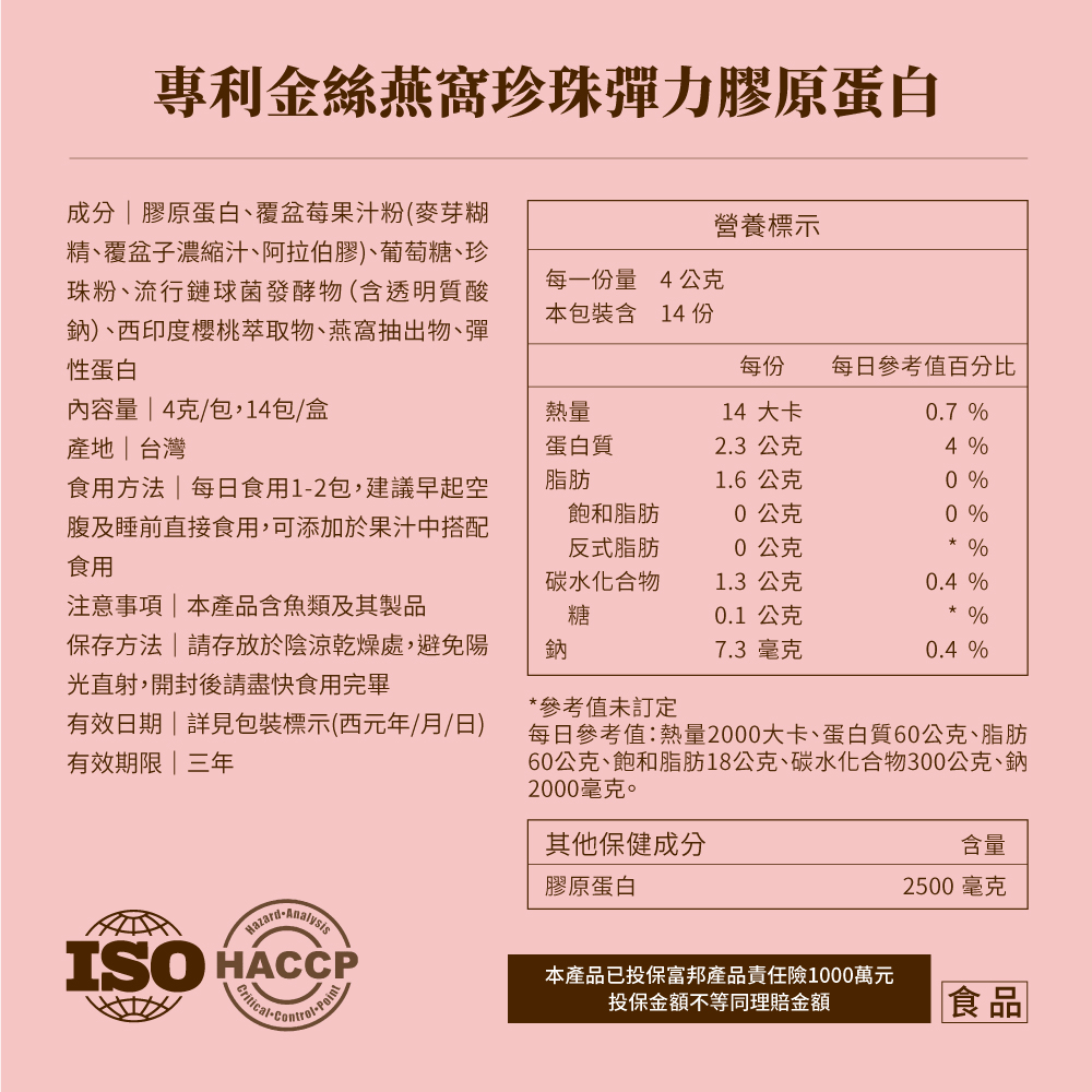 60公克、飽和脂肪18公克、碳水化合物300公克、鈉