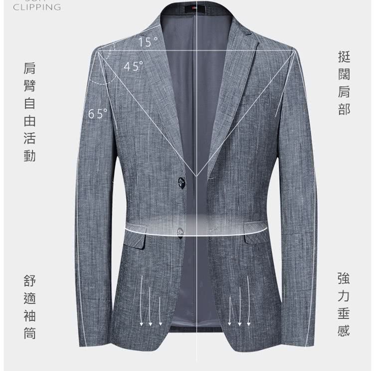 肩臂自由活動 舒適袖筒 挺闊肩部 強力垂感 