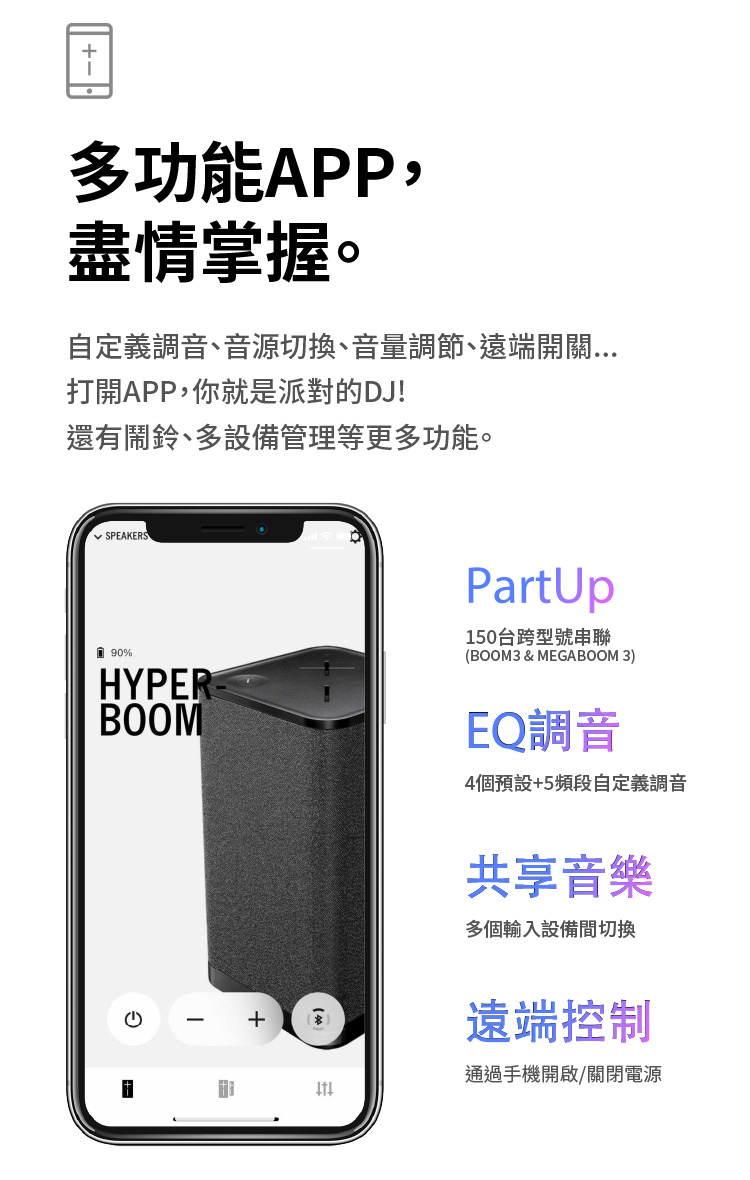 自定義調音、音源切換、音量調節遠端開關..
