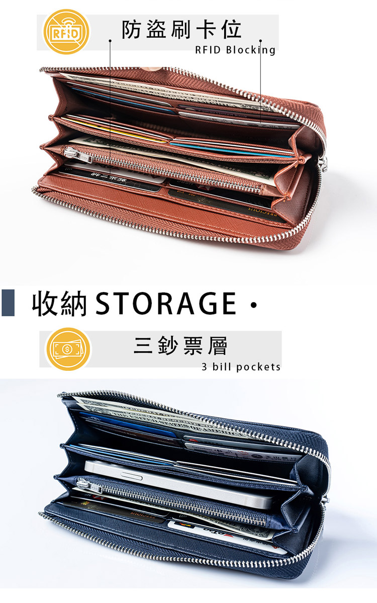 防盜刷卡位 收納 STORAGE 三鈔票層 