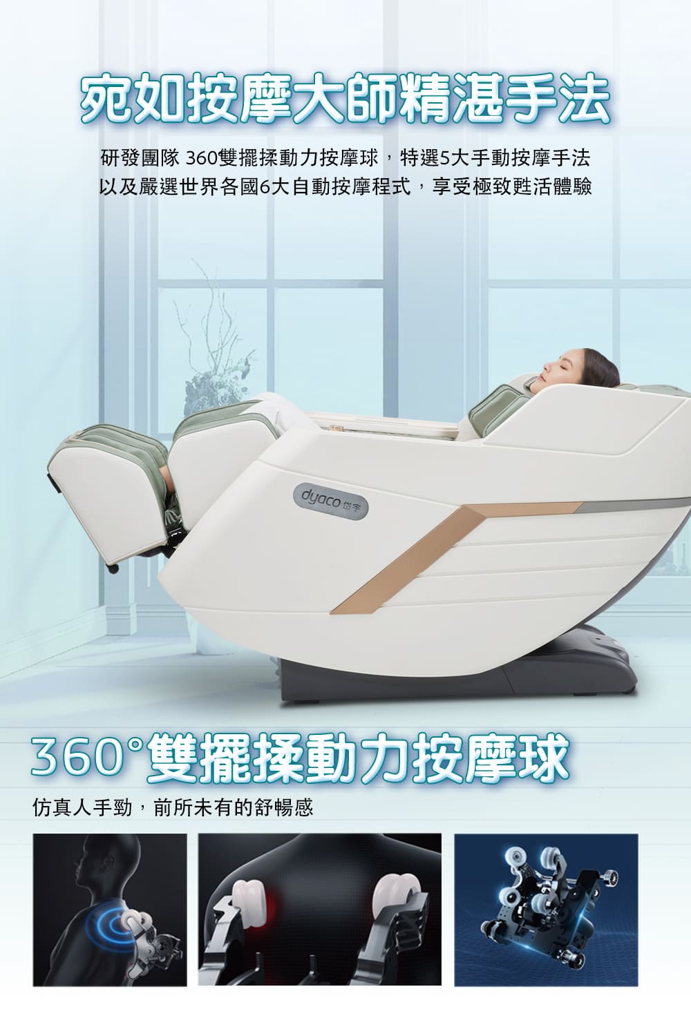 研發團隊 360雙擺揉動力按摩球,特選5大手動按摩手法