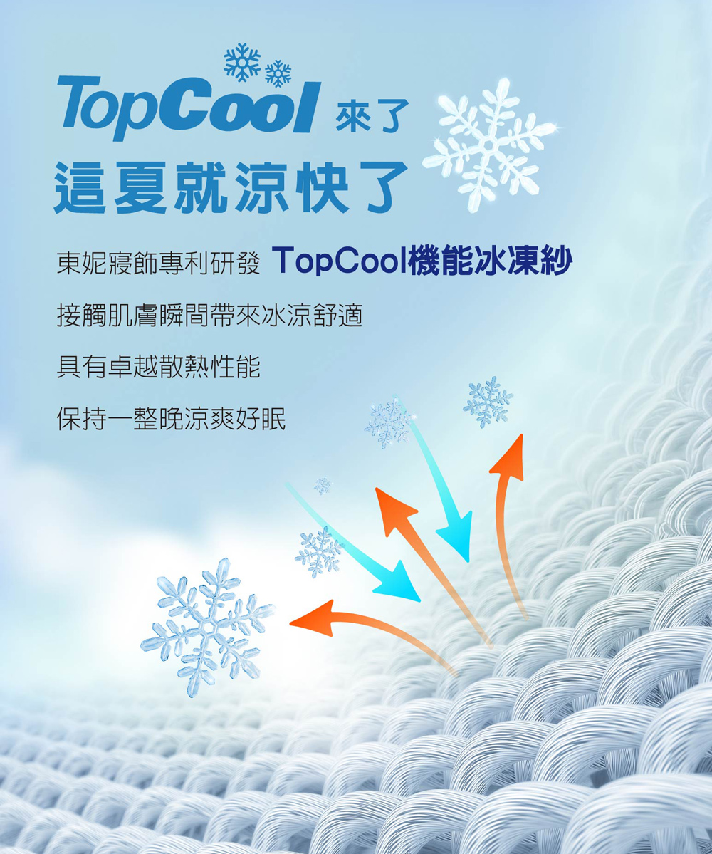 東妮寢飾專利研發 TopCool機能冰凍紗