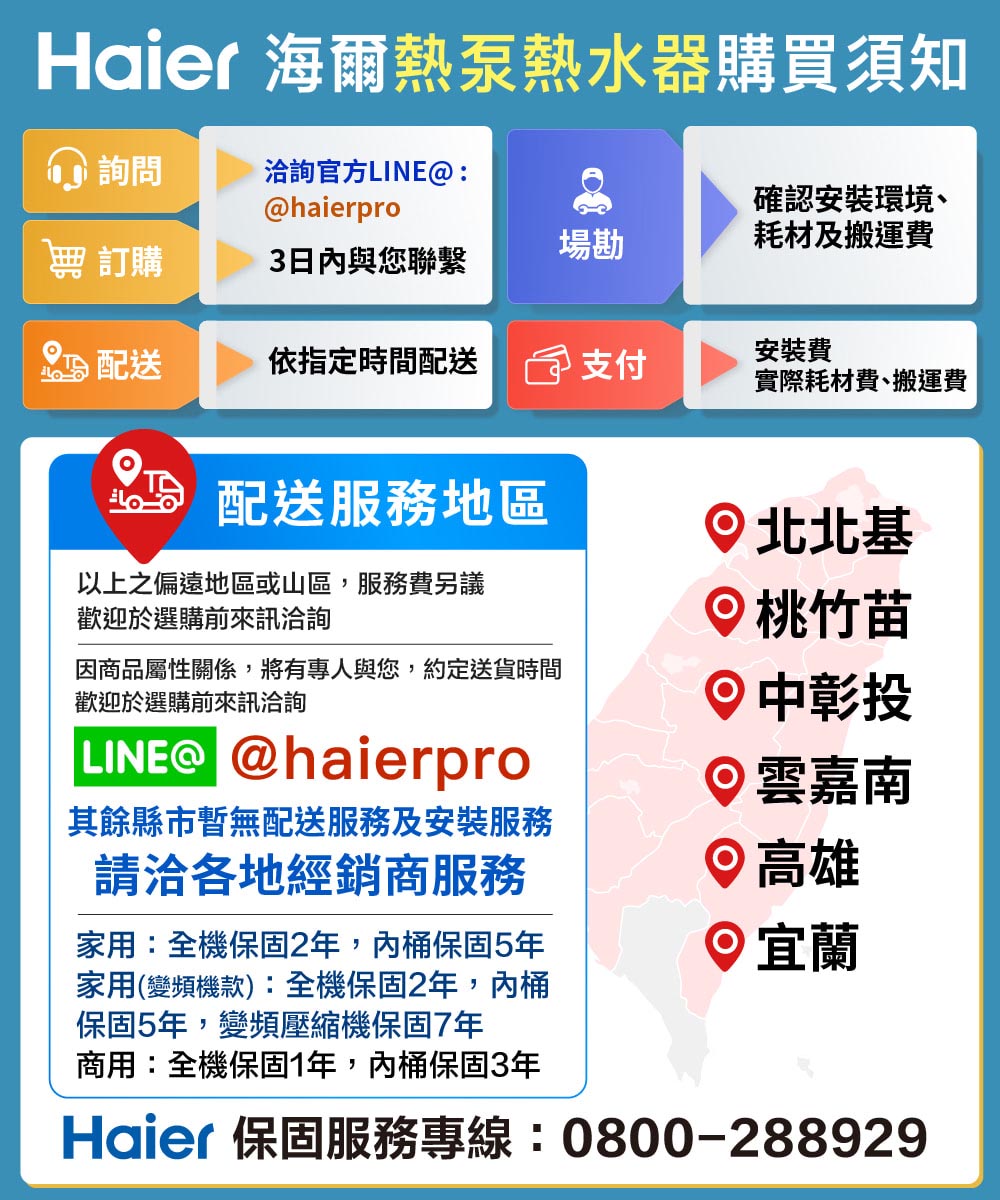 Haier 保固服務專線0800288929