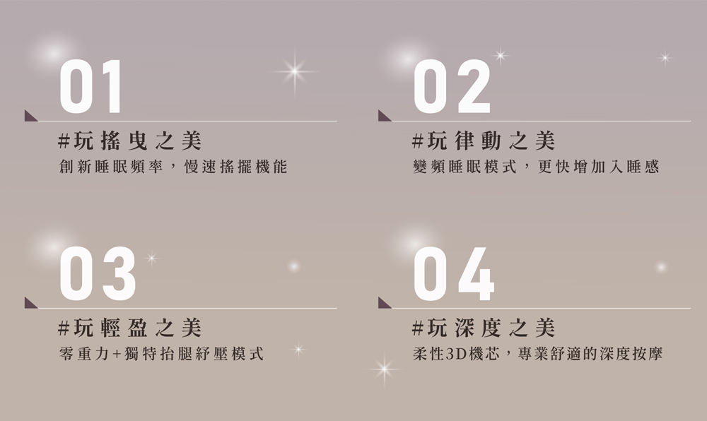 柔性3D機芯,專業舒適的深度按摩