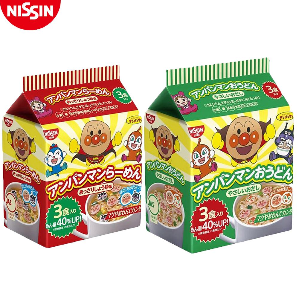 NISSIN 日清 任選3袋-日清3食麵包超人麵系列好評推薦