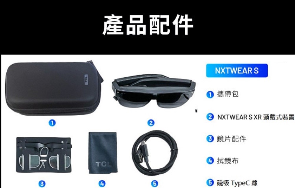 產品配件 攜帶包 2 NXTWEAR S XR 頭戴式裝置 鏡片配件 拭鏡布 