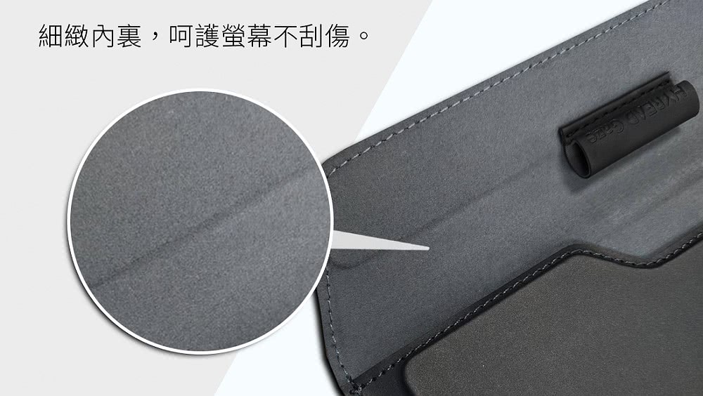 細緻內裏,呵護螢幕不刮傷。
