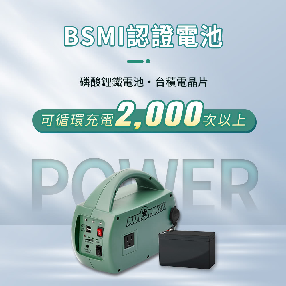 AutoMaxx】DC/AC輕巧便攜手提式儲能電源UP-5HA特仕版(BSMI認證鋰鐵電池