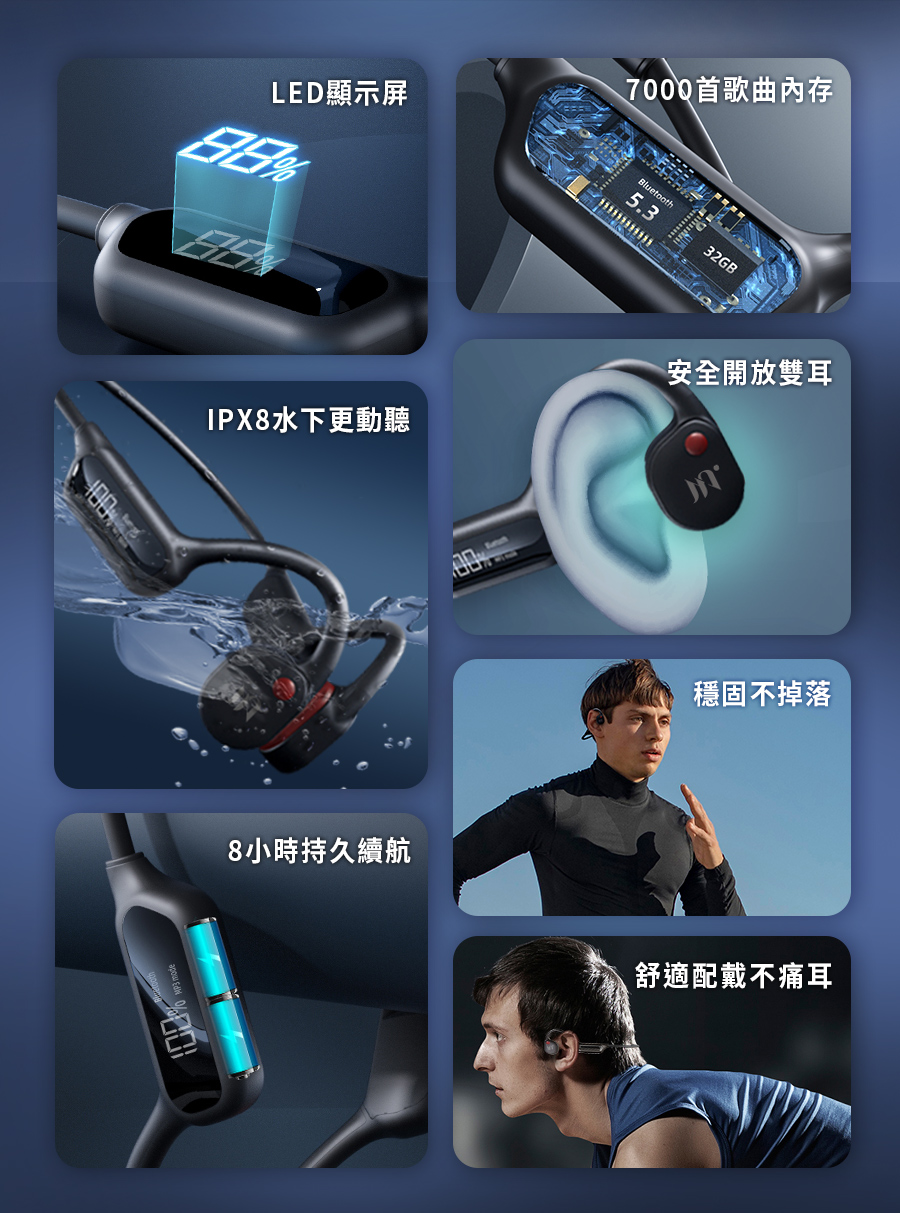IPX8水下更動聽