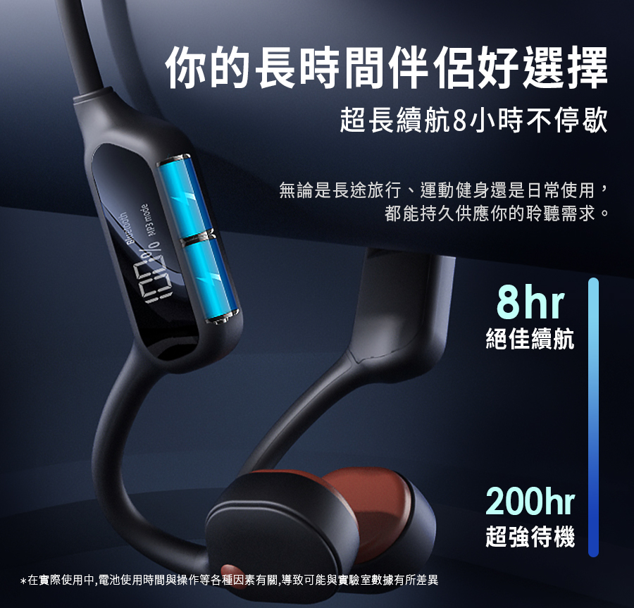 在實際使用中,電池使用時間與操作等各種因素有關,導致可能與實驗室數據有所差異