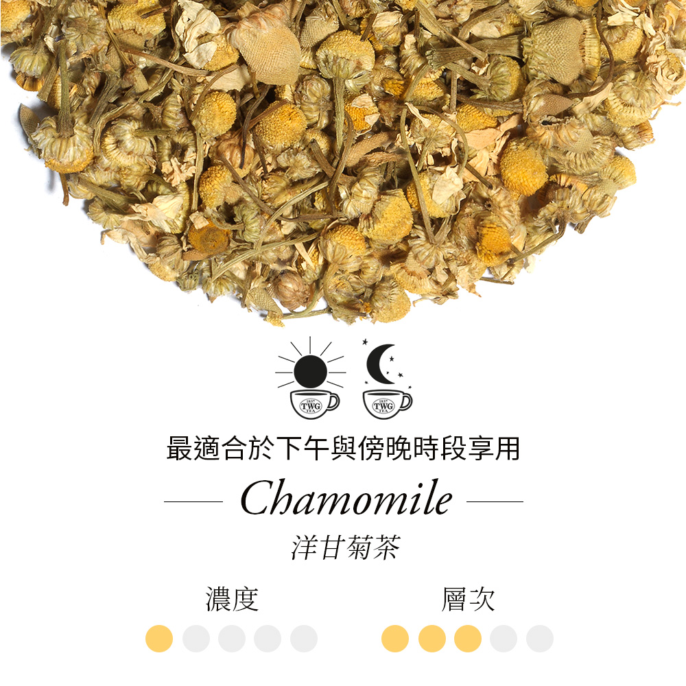 濃度 最適合於下午與傍晚時段享用 洋甘菊茶 層次 
