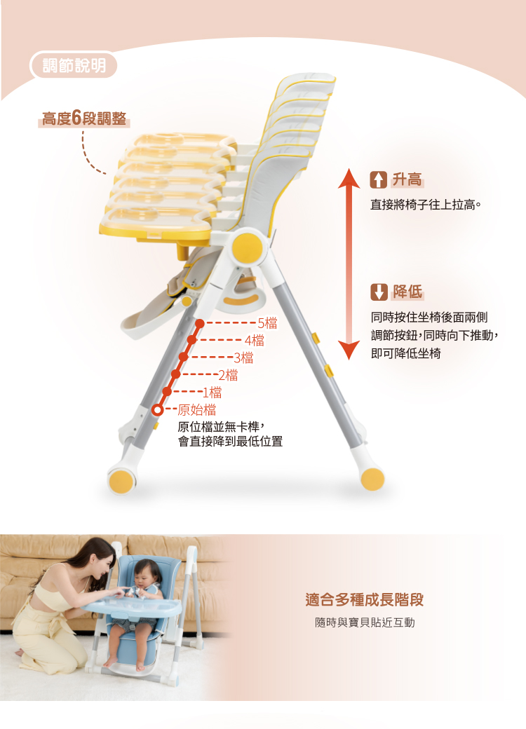 調節按鈕,同時向下推動,