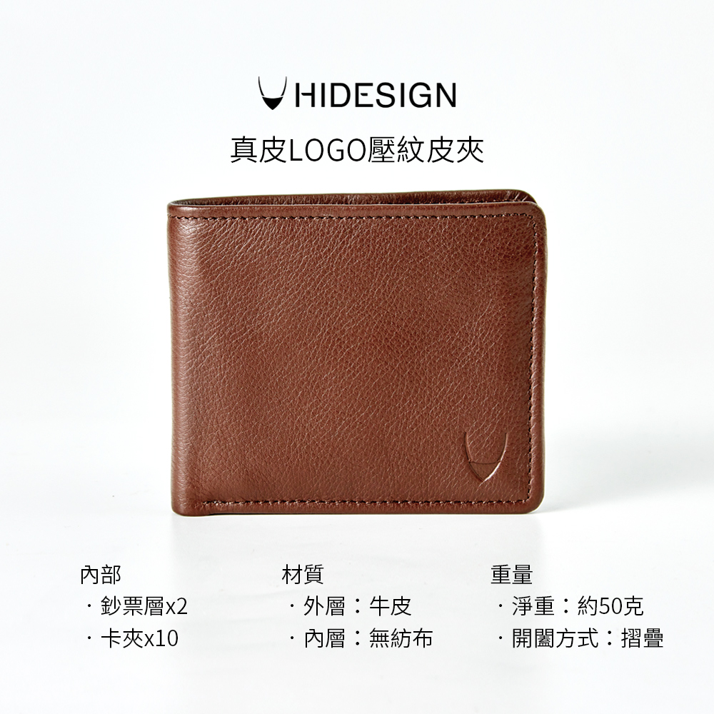 HIDESIGN 真皮LOGO壓紋皮夾(深咖啡) 推薦