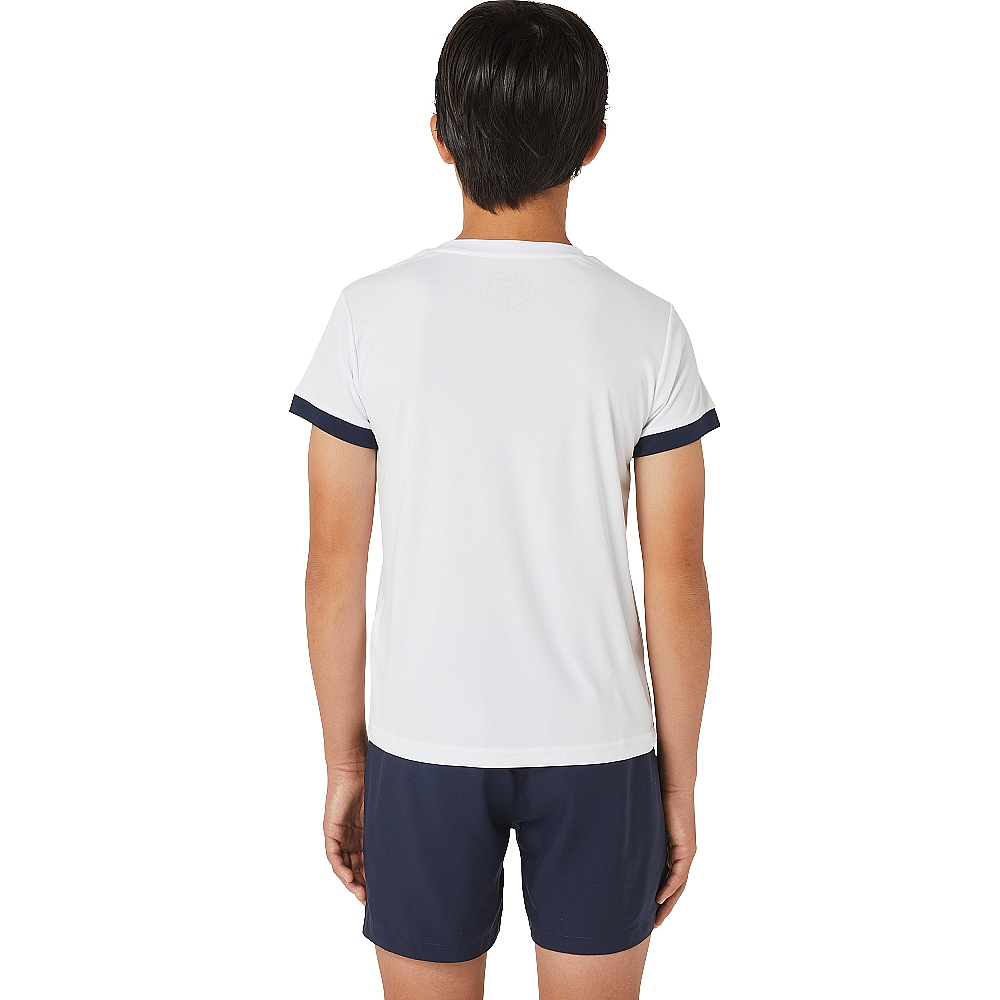 asics 亞瑟士 童 短袖上衣 兒童 網球 上衣(2044