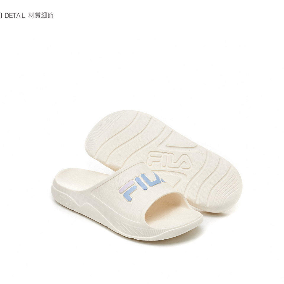 FILA 男鞋 女鞋 PLUMPY SLIDE 中性拖鞋-米