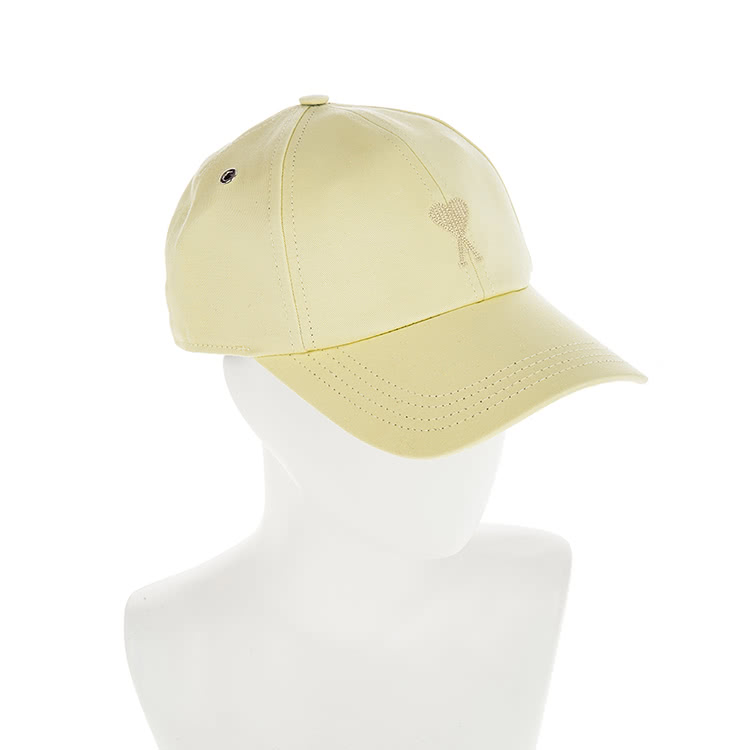 AMI PARIS 經典刺繡愛心棉質棒球帽(黃色)評價推薦