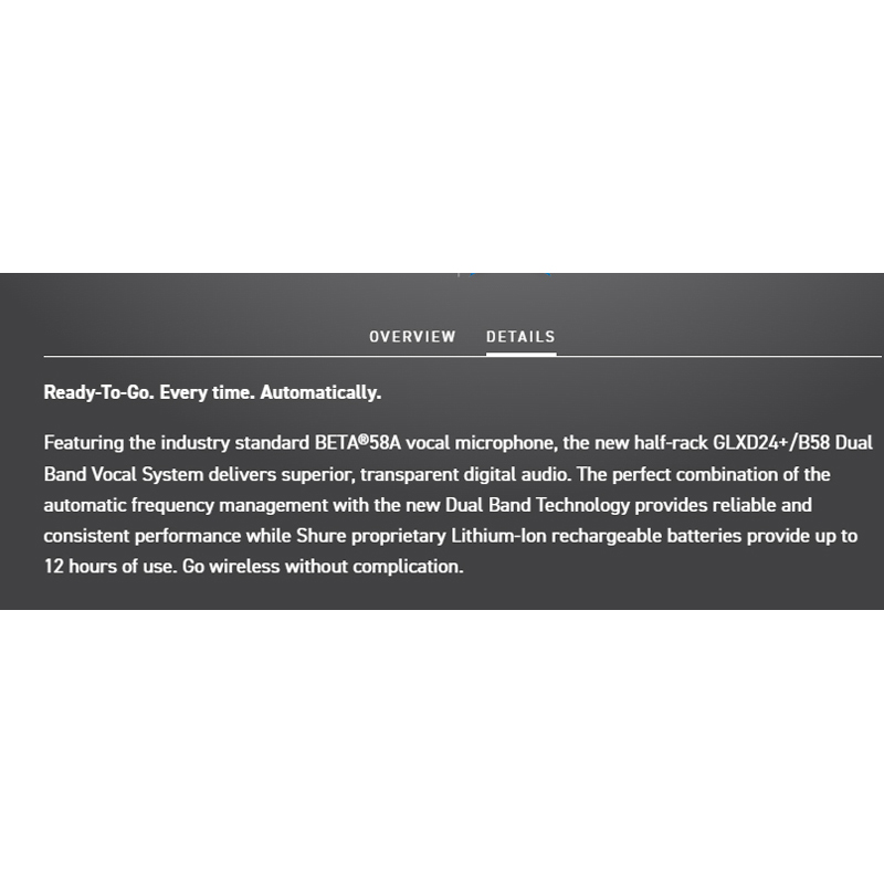 SHURE GLXD24R - 詳情2