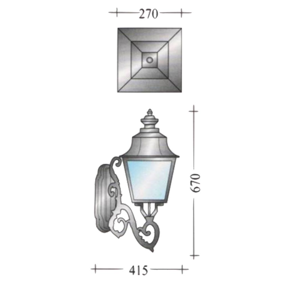 彩渝 壁燈(中六角壁燈 簡約風 戶外燈 防水壁燈 E27燈頭