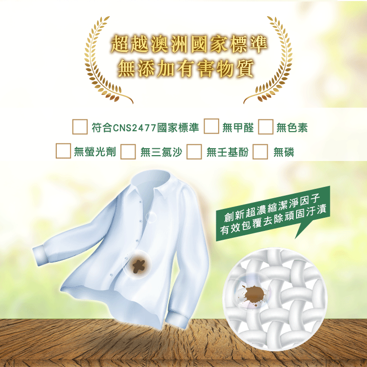 茶樹莊園 茶樹天然濃縮洗衣精補充包-6入/箱-箱購(抗菌-1