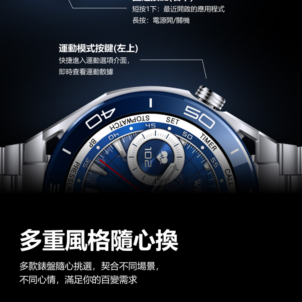 多款錶盤隨心挑選,契合不同場景,