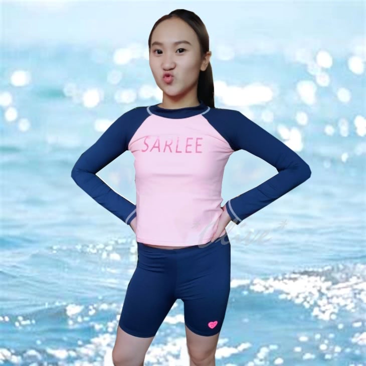 SARLEE 沙麗 流行女童二件式長袖泳裝(NO237058