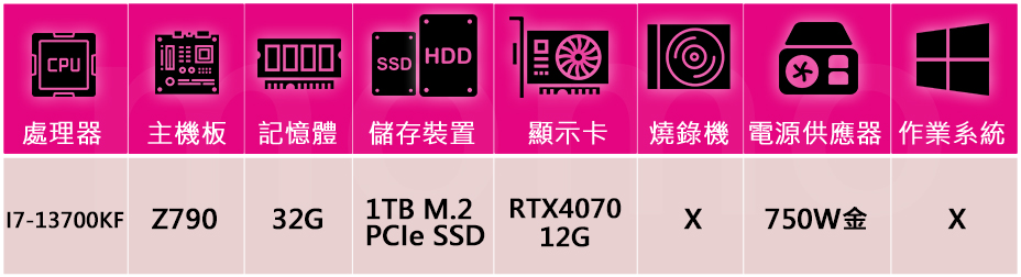 技嘉平台 i7十六核GeForce RTX 4070{極光創