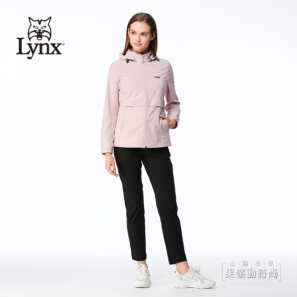 Lynx Golf 女款舒適保暖內磨毛風衣造型活片剪接設計拉