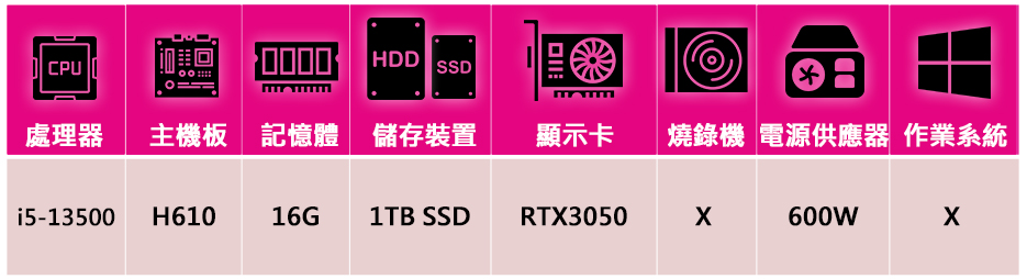 技嘉平台 i5十四核GeForce RTX3050{犀牛戰將