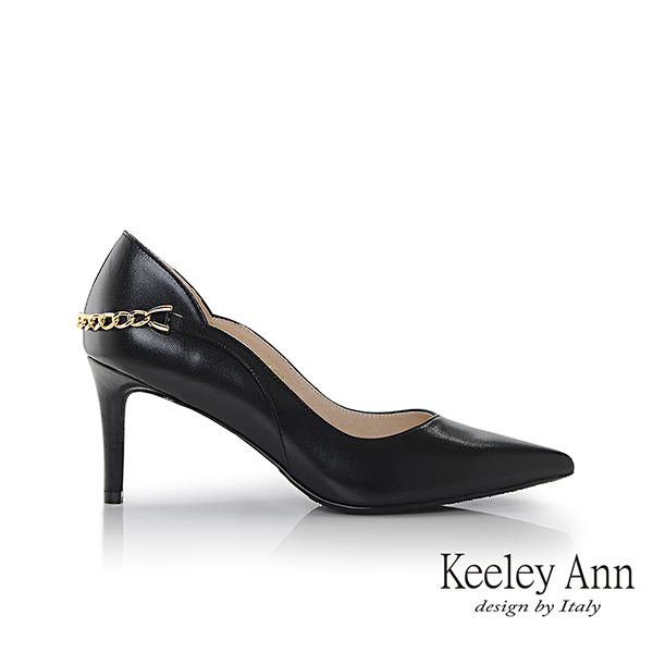 Keeley Ann 後跟鍊條尖頭跟鞋(黑色38506321