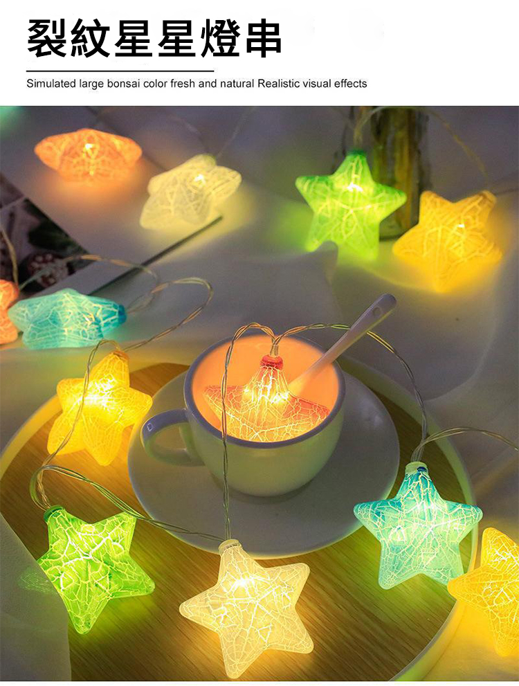 半島良品 300cm星星特殊紋路燈串/派對裝飾燈(掛布 聖誕